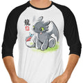 Inked Dragon 3/4 Sleeve Raglan - Adult & Kids T-Shirts, Sweatshirts & Hoodies apparel design preview 1