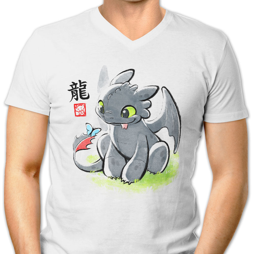 Inked Dragon Men's V-Neck - Adult & Kids T-Shirts, Sweatshirts & Hoodies apparel design preview 1