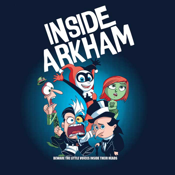 Inside Arkham Coasters - Adult & Kids T-Shirts, Sweatshirts & Hoodies apparel design preview 1