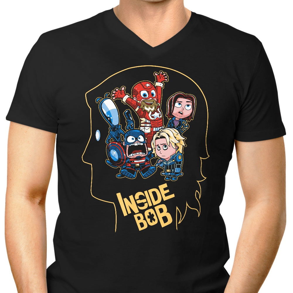 Inside Bob Men's V-Neck - Adult & Kids T-Shirts, Sweatshirts & Hoodies apparel design preview 1