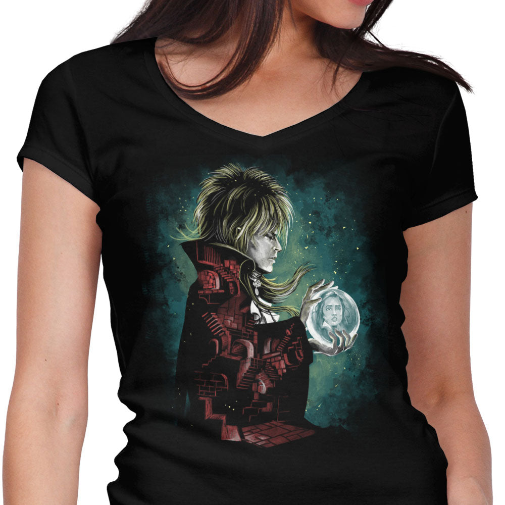 Inside the Labyrinth Women's V-Neck - Adult & Kids T-Shirts, Sweatshirts & Hoodies apparel design preview 1
