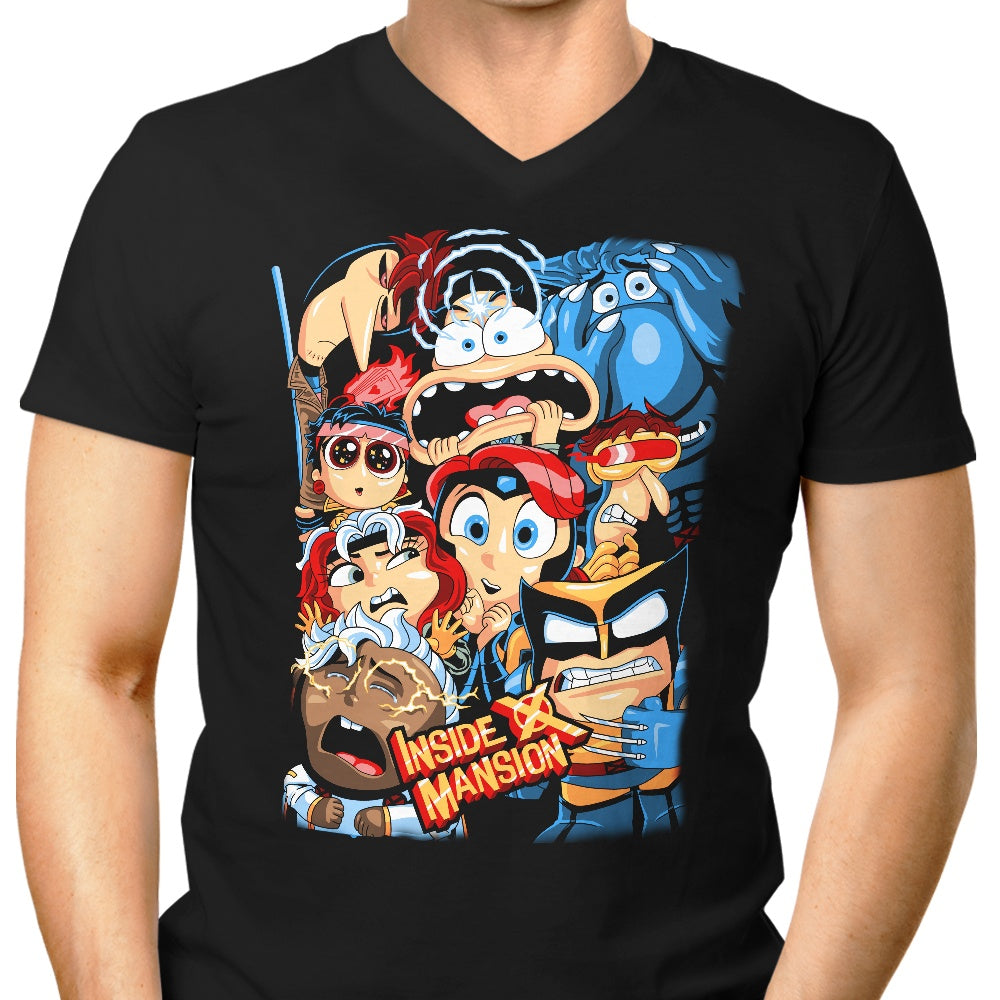 Inside X Mansion Men's V-Neck - Adult & Kids T-Shirts, Sweatshirts & Hoodies apparel design preview 1