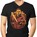 Into Haddonfield Men's V-Neck - Adult & Kids T-Shirts, Sweatshirts & Hoodies apparel design preview 1