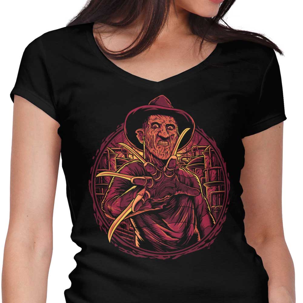 Into the Nightmare Women's V-Neck - Adult & Kids T-Shirts, Sweatshirts & Hoodies apparel design preview 1