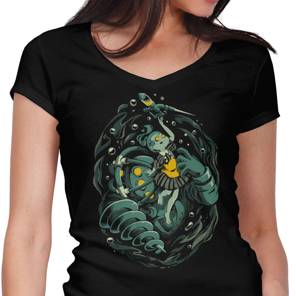 Iron Protector Women's V-Neck - Adult & Kids T-Shirts, Sweatshirts & Hoodies apparel design preview 1