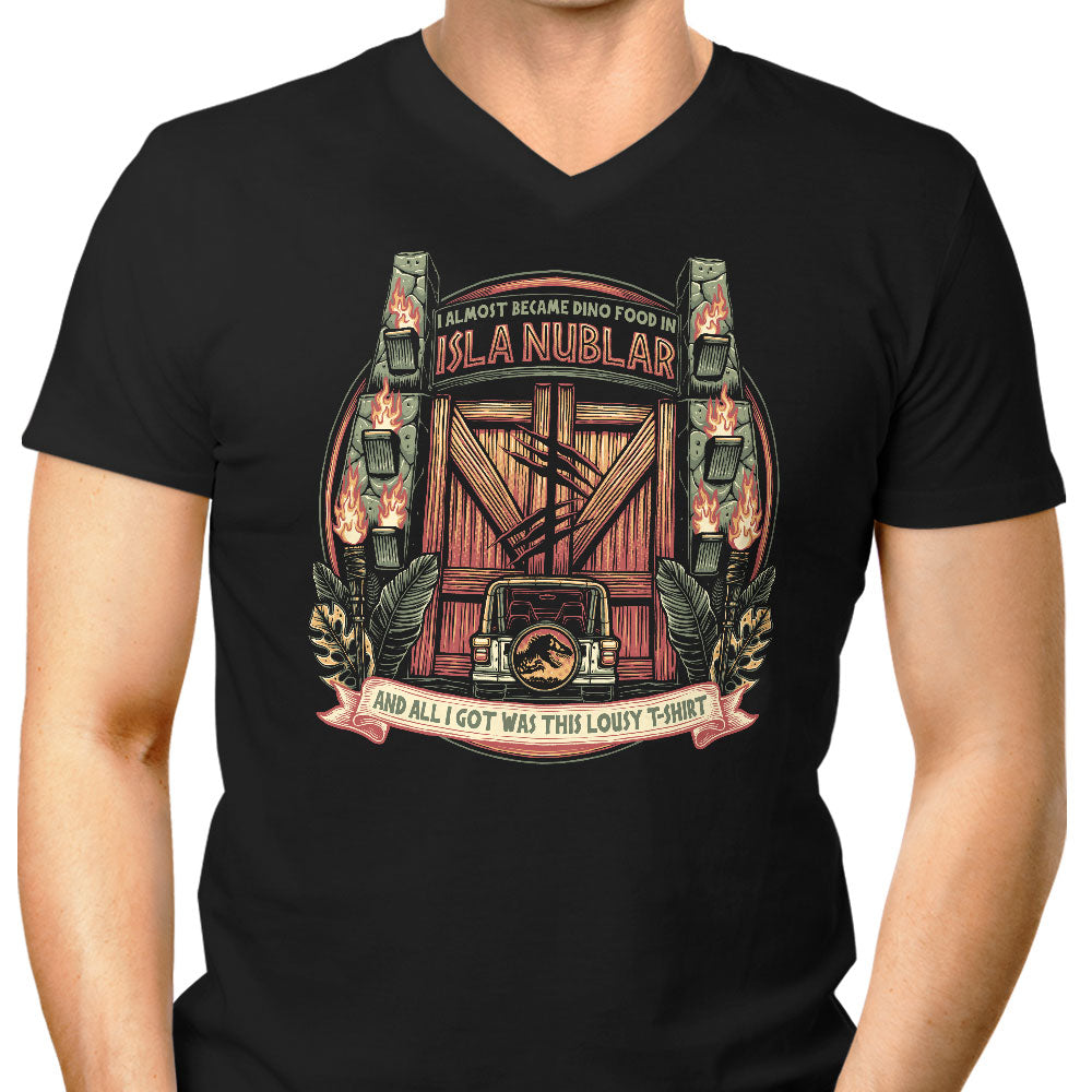 Isla Nublar Souvenir Men's V-Neck - Adult & Kids T-Shirts, Sweatshirts & Hoodies apparel design preview 1
