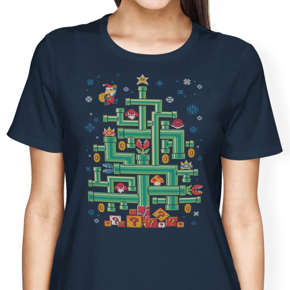 It's a Tree Mario Women's Apparel - Adult & Kids T-Shirts, Sweatshirts & Hoodies apparel design preview 2