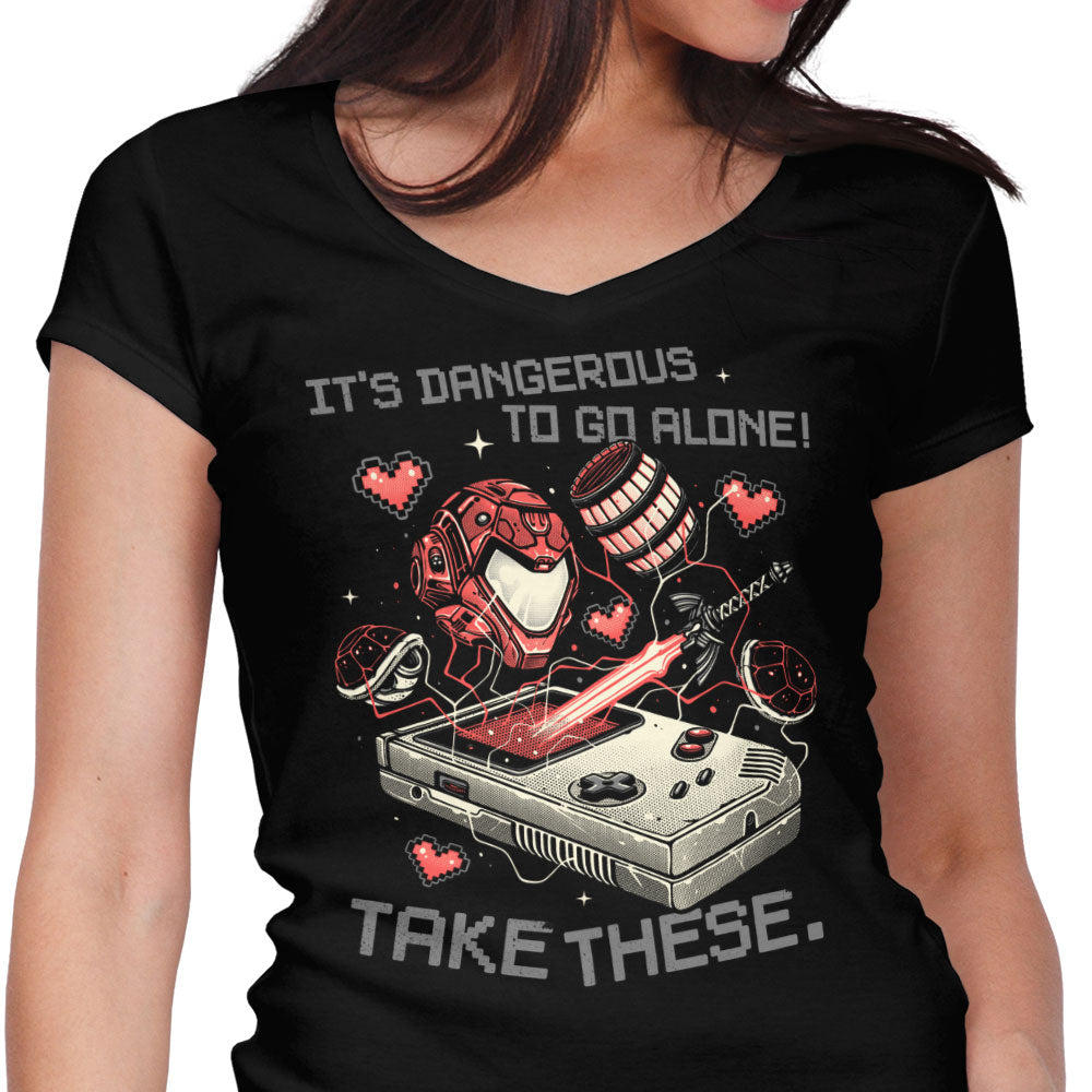 It's Dangerous Take These Women's V-Neck - Adult & Kids T-Shirts, Sweatshirts & Hoodies apparel design preview 1