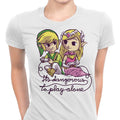 It's Dangerous to Play Alone Women's Apparel - Adult & Kids T-Shirts, Sweatshirts & Hoodies apparel design preview 1