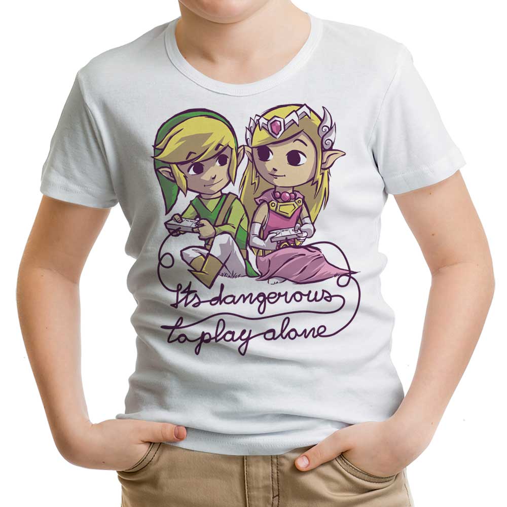 It's Dangerous to Play Alone Youth Apparel - Adult & Kids T-Shirts, Sweatshirts & Hoodies apparel design preview 1