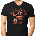 It's Hell Out There Men's V-Neck - Adult & Kids T-Shirts, Sweatshirts & Hoodies apparel design preview 1