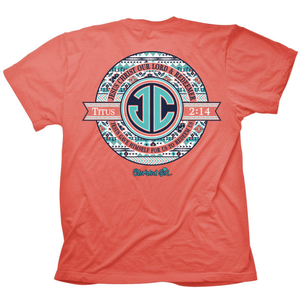 Cherished Girl Jesus Christ Monogram Girlie Christian - Adult & Kids T-Shirts, Sweatshirts & Hoodies apparel design preview 1