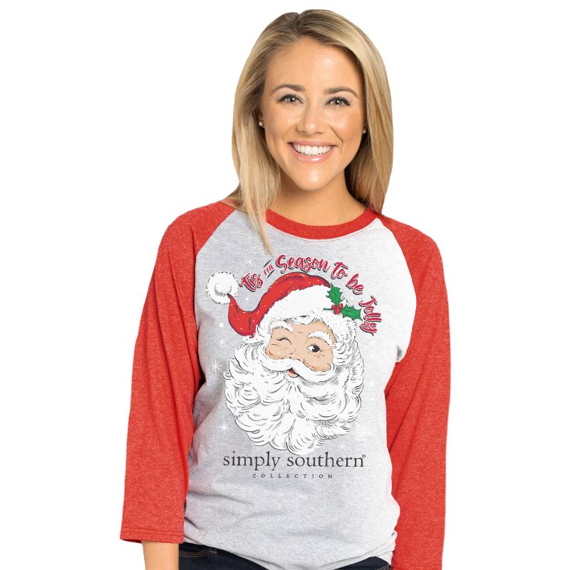 SALE Simply Southern Jolly Santa Holiday - Adult & Kids T-Shirts, Sweatshirts & Hoodies apparel design preview 1