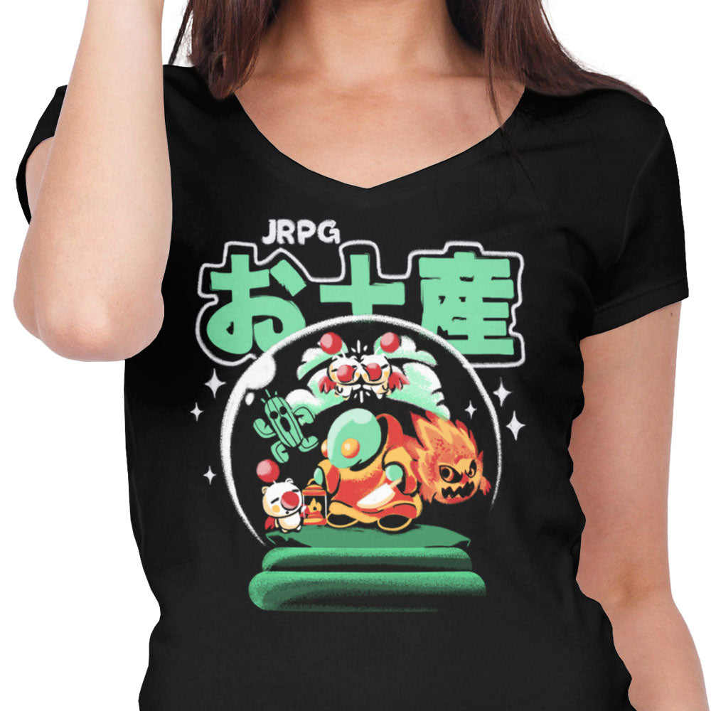 JRPG Fantasy Souvenir Women's V-Neck - Adult & Kids T-Shirts, Sweatshirts & Hoodies apparel design preview 2