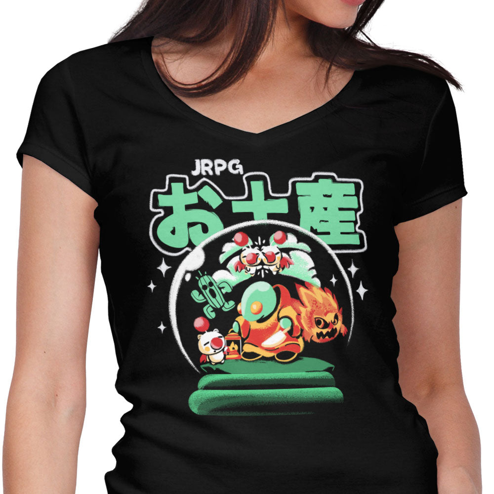 JRPG Fantasy Souvenir Women's V-Neck - Adult & Kids T-Shirts, Sweatshirts & Hoodies apparel design preview 1