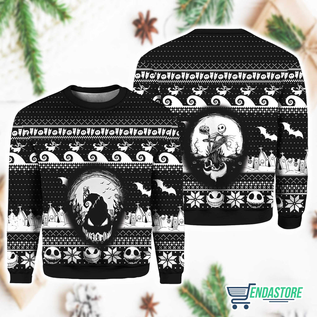 Jack Skellington Horror Nightmare Ugly Christmas Sweater product image 2