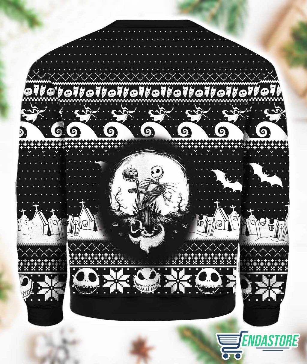 Jack Skellington Horror Nightmare Ugly Christmas Sweater product image 4