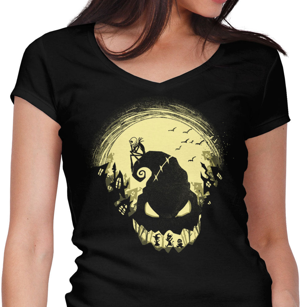 Jack's Nightmare Women's V-Neck - Adult & Kids T-Shirts, Sweatshirts & Hoodies apparel design preview 1