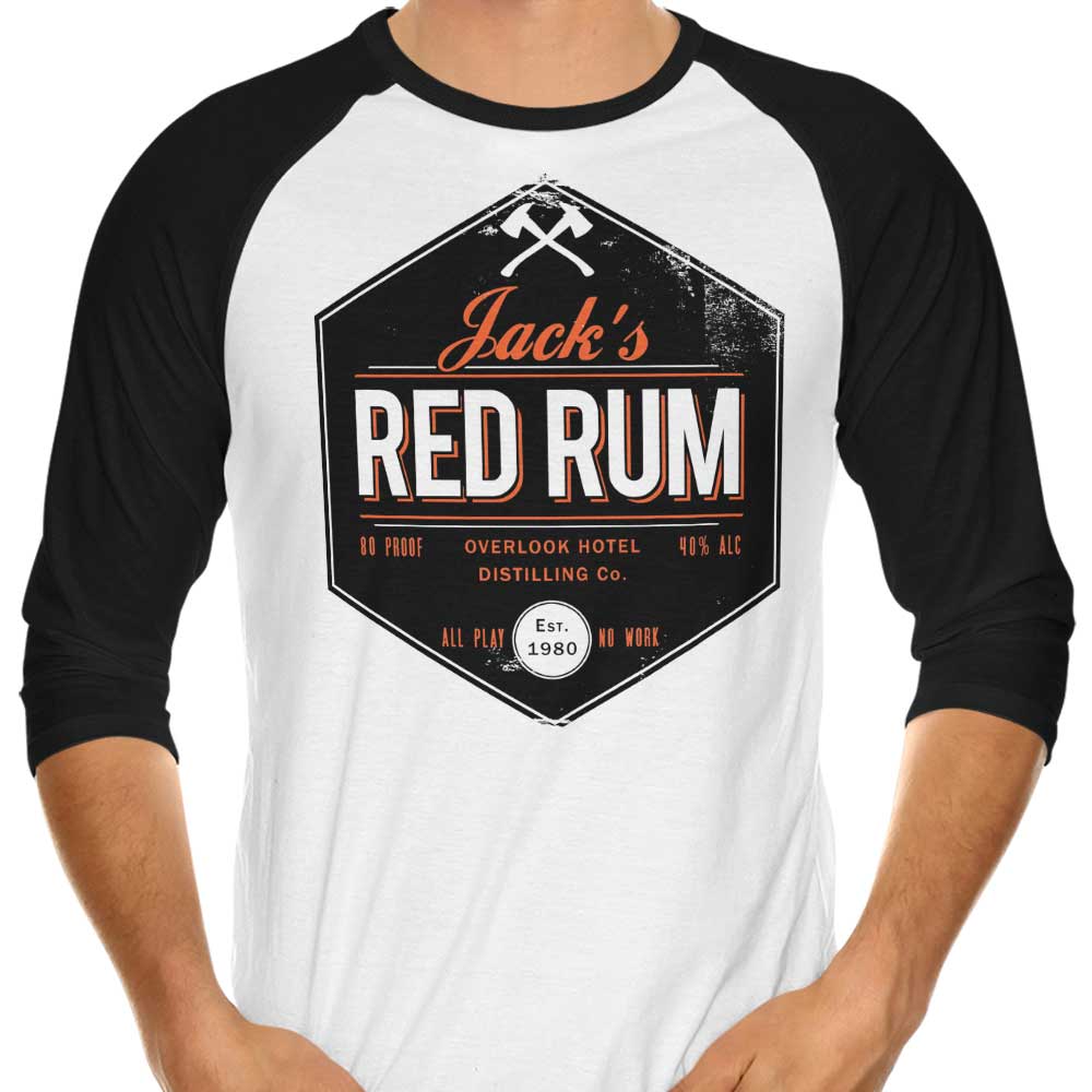 Jack's Red Rum 3/4 Sleeve Raglan - Adult & Kids T-Shirts, Sweatshirts & Hoodies apparel design preview 1
