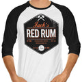 Jack's Red Rum 3/4 Sleeve Raglan - Adult & Kids T-Shirts, Sweatshirts & Hoodies apparel design preview 1