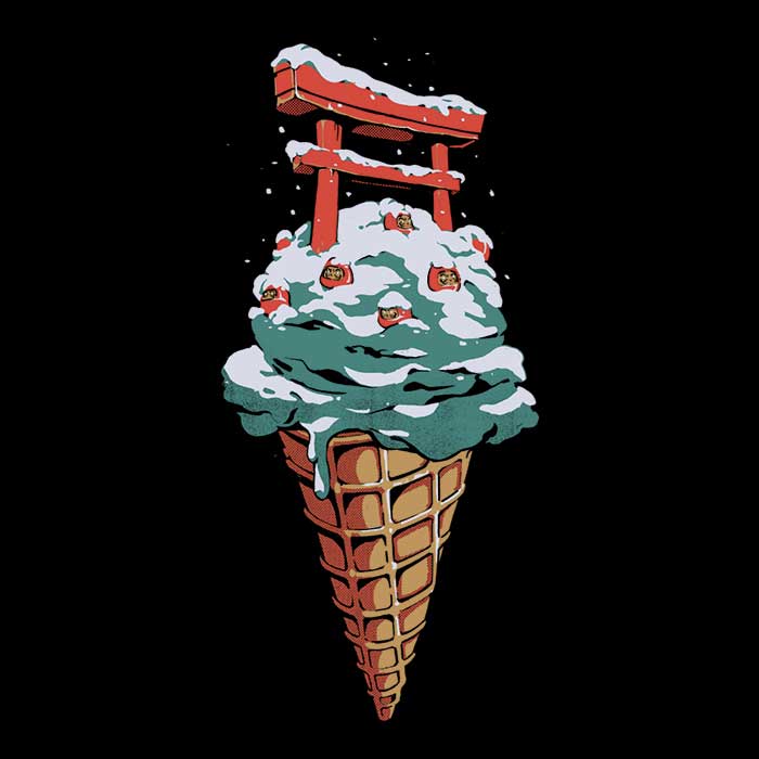 Japanese Ice Cream Men's Apparel - Adult & Kids T-Shirts, Sweatshirts & Hoodies apparel design preview 2