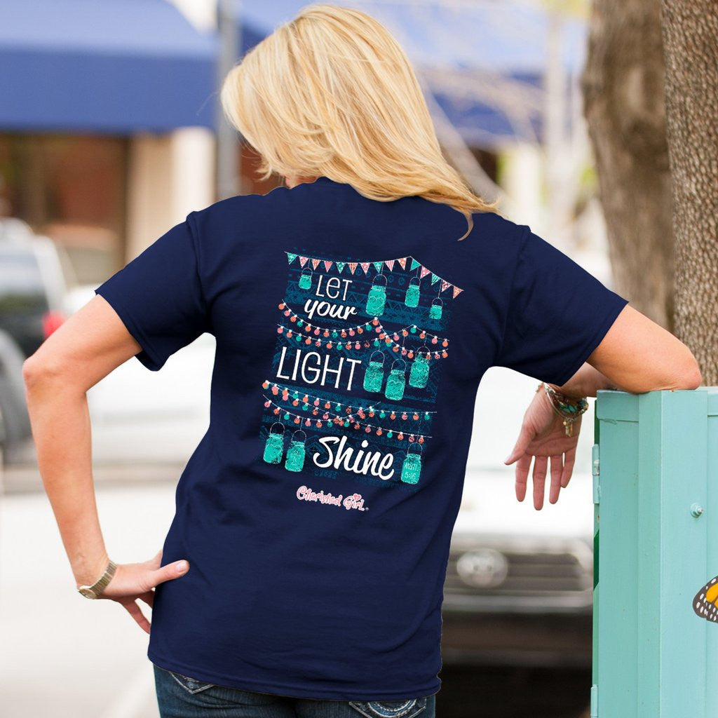 Cherished Girl Let Your Light Shine Mason Jar - Adult & Kids T-Shirts, Sweatshirts & Hoodies apparel design preview 1