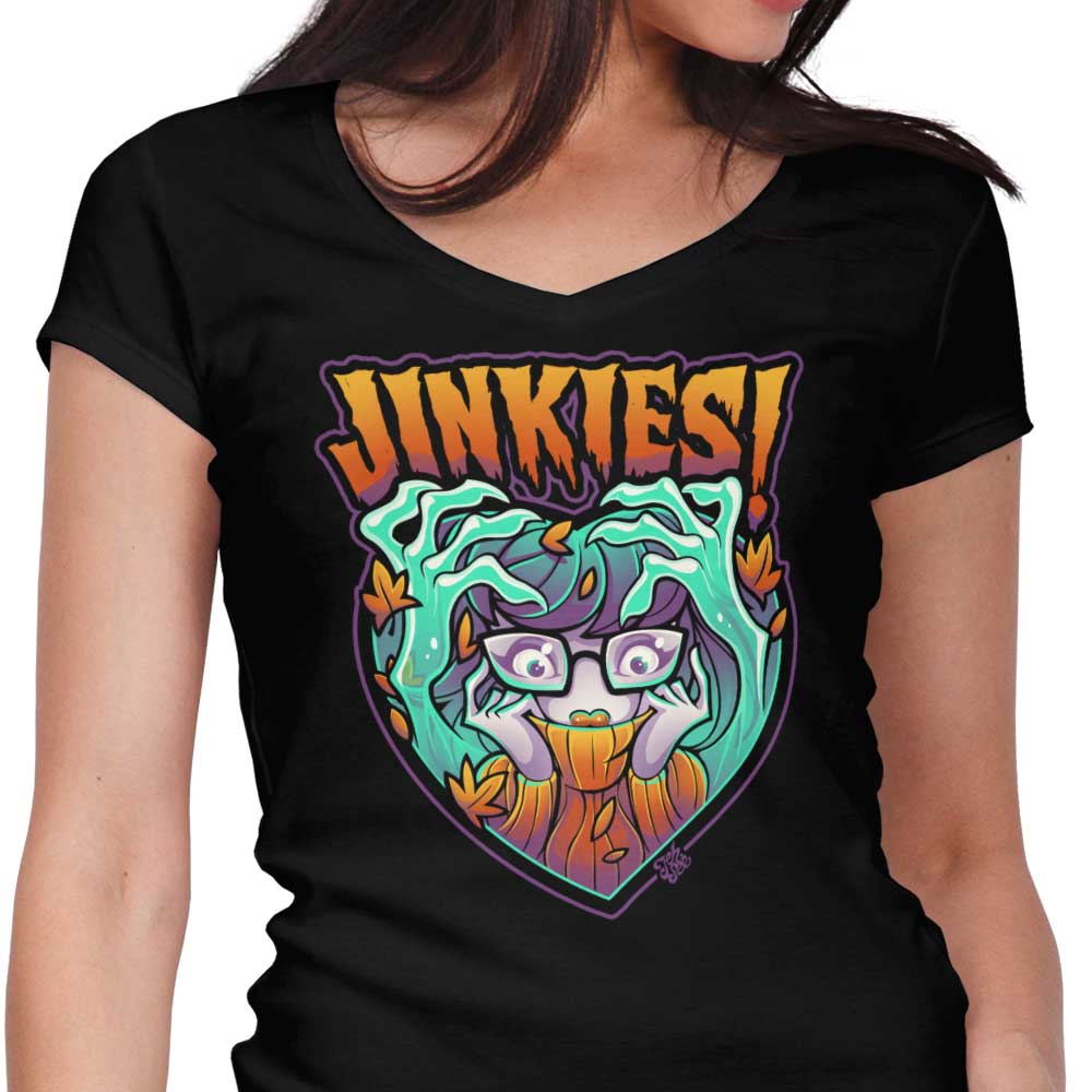 Jinkies Women's V-Neck - Adult & Kids T-Shirts, Sweatshirts & Hoodies apparel design preview 1