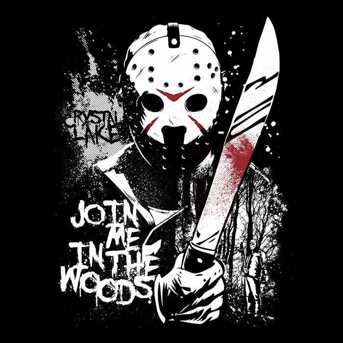 Join Me in the Woods Women's V-Neck - Adult & Kids T-Shirts, Sweatshirts & Hoodies apparel design preview 2