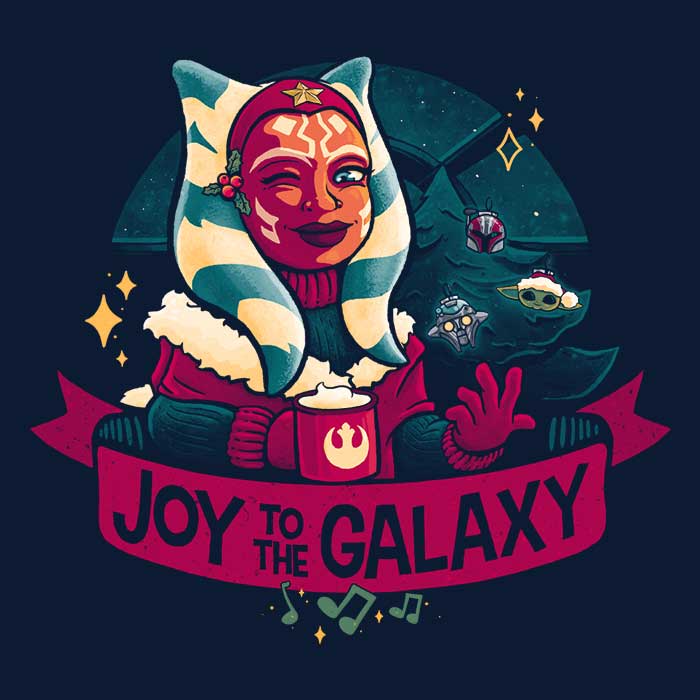 Joy to the Galaxy Men's V-Neck - Adult & Kids T-Shirts, Sweatshirts & Hoodies apparel design preview 2