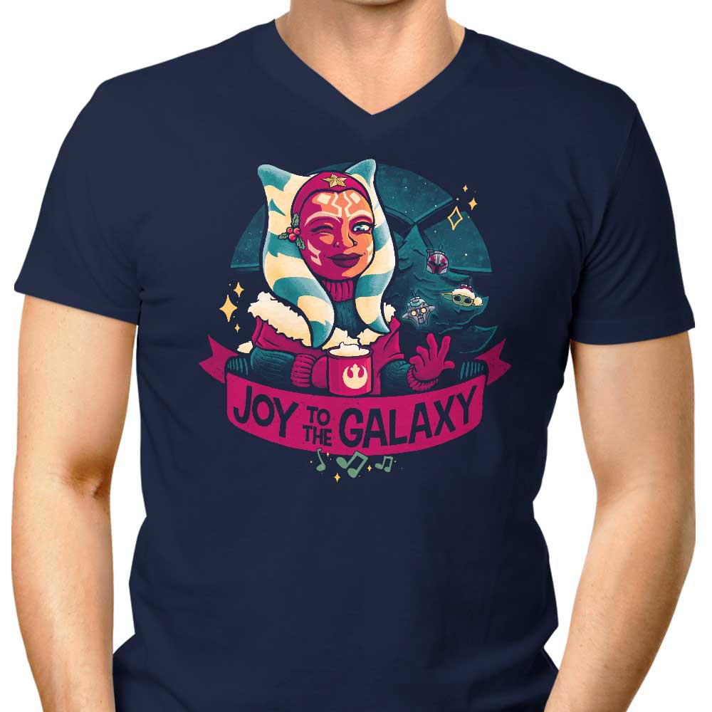 Joy to the Galaxy Men's V-Neck - Adult & Kids T-Shirts, Sweatshirts & Hoodies apparel design preview 1
