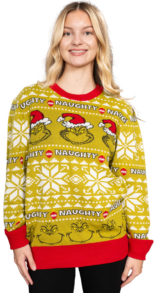 "Naughty" Grinch Ugly Christmas Sweater product image