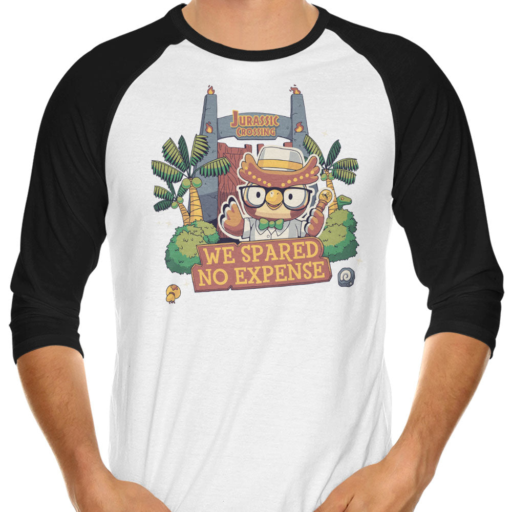 Jurassic Crossing 3/4 Sleeve Raglan - Adult & Kids T-Shirts, Sweatshirts & Hoodies apparel design preview 1