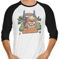 Jurassic Crossing 3/4 Sleeve Raglan - Adult & Kids T-Shirts, Sweatshirts & Hoodies apparel design preview 1