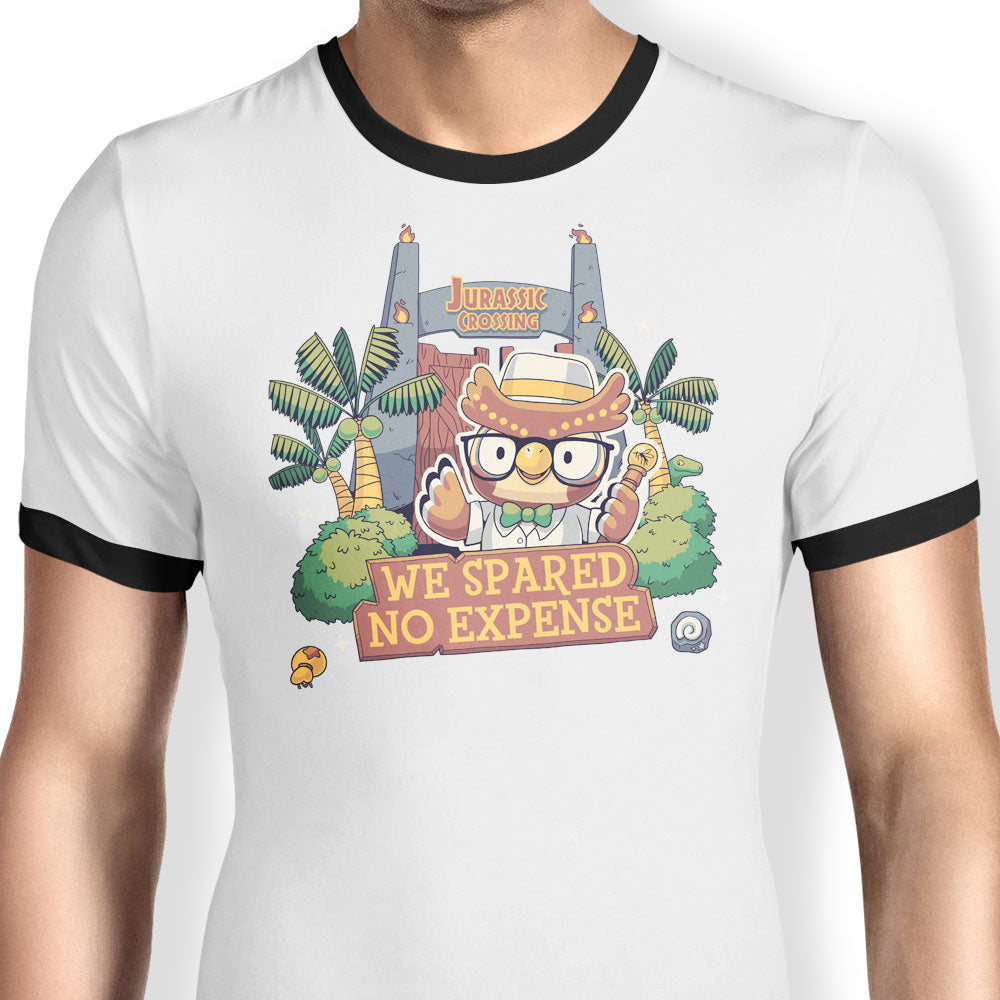 Jurassic Crossing Ringer - Adult & Kids T-Shirts, Sweatshirts & Hoodies apparel design preview 1