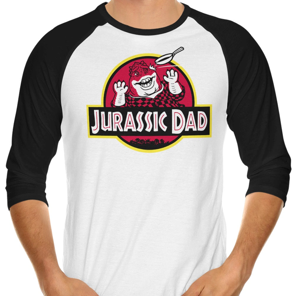 Jurassic Dad 3/4 Sleeve Raglan - Adult & Kids T-Shirts, Sweatshirts & Hoodies apparel design preview 1