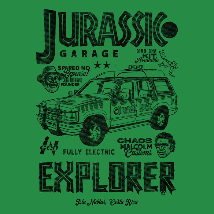 Jurassic Explorer - Adult & Kids T-Shirts, Sweatshirts & Hoodies apparel design preview 2