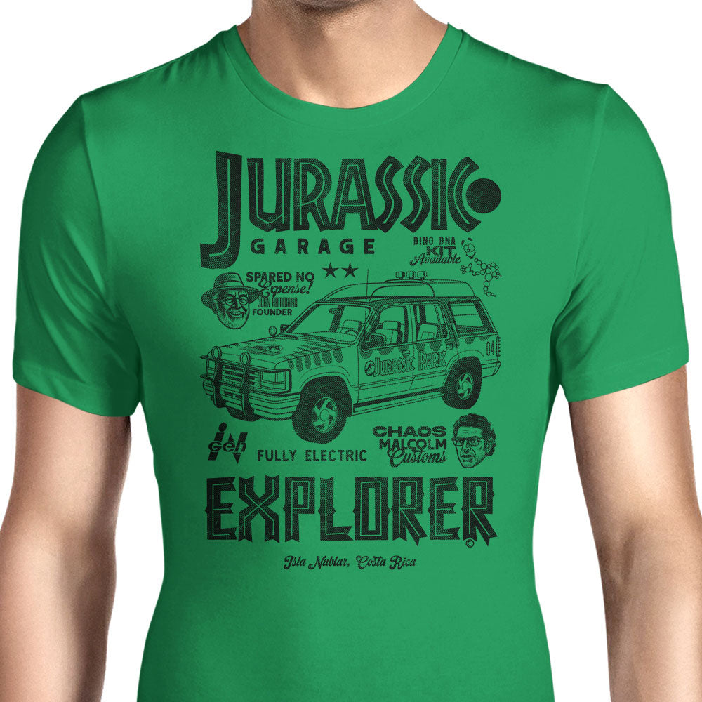 Jurassic Explorer Men's Apparel - Adult & Kids T-Shirts, Sweatshirts & Hoodies apparel design preview 1