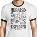 Jurassic Explorer Ringer - Adult & Kids T-Shirts, Sweatshirts & Hoodies apparel design preview 1