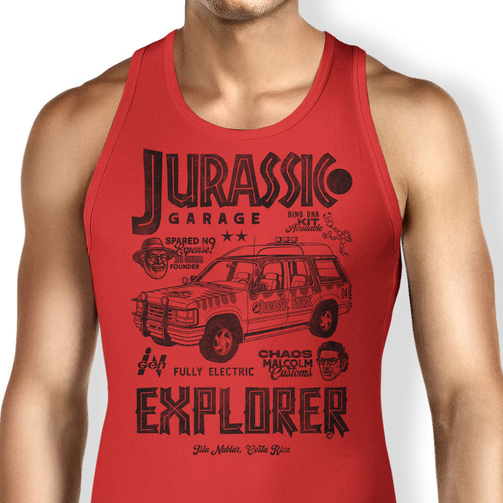 Jurassic Explorer Tank Top - Adult & Kids T-Shirts, Sweatshirts & Hoodies apparel design preview 1
