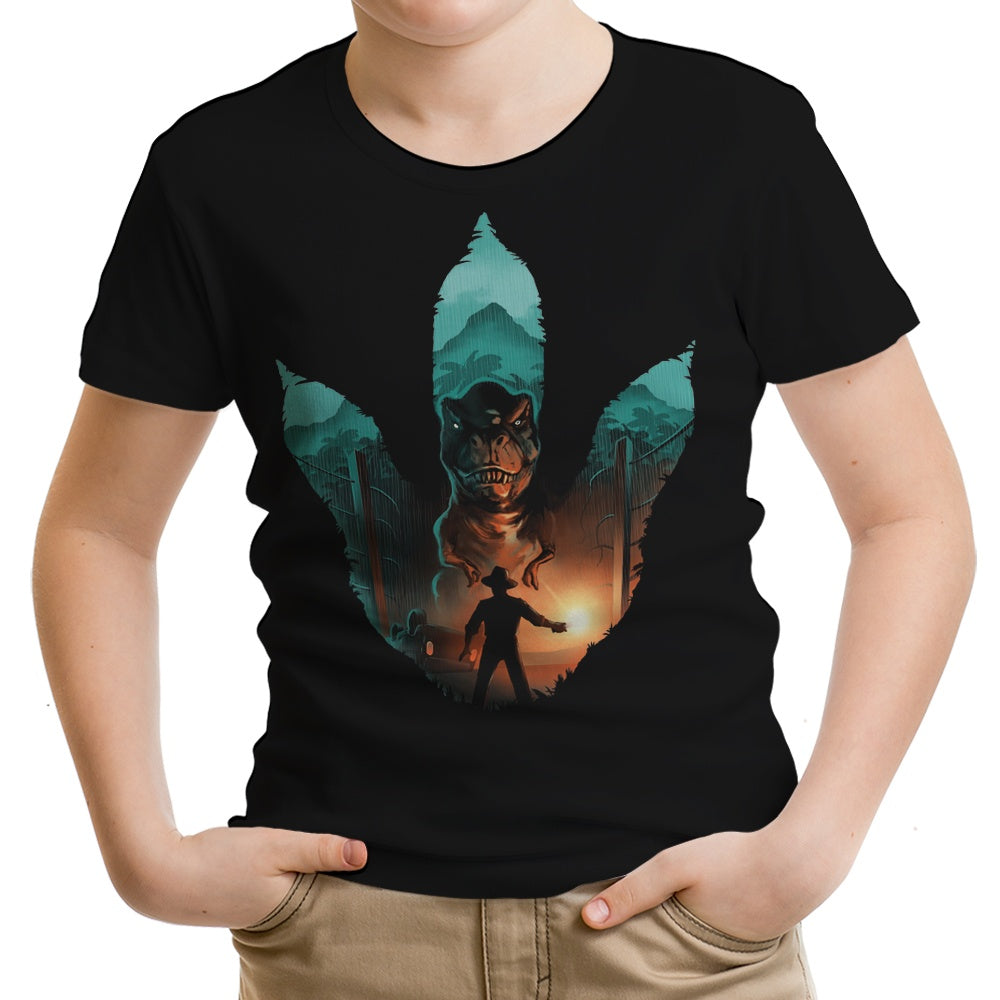 Jurassic Footprint Youth Apparel - Adult & Kids T-Shirts, Sweatshirts & Hoodies apparel design preview 1