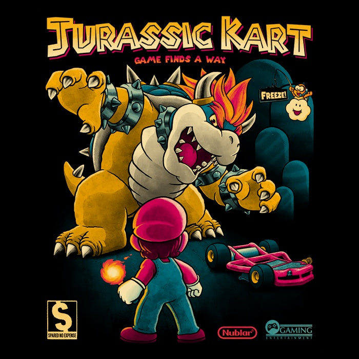 Jurassic Kart Coasters - Adult & Kids T-Shirts, Sweatshirts & Hoodies apparel design preview 1