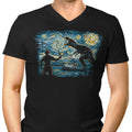 Jurassic Night Men's V-Neck - Adult & Kids T-Shirts, Sweatshirts & Hoodies apparel design preview 1