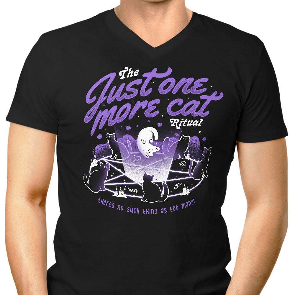 Just One More Cat Men's V-Neck - Adult & Kids T-Shirts, Sweatshirts & Hoodies apparel design preview 1
