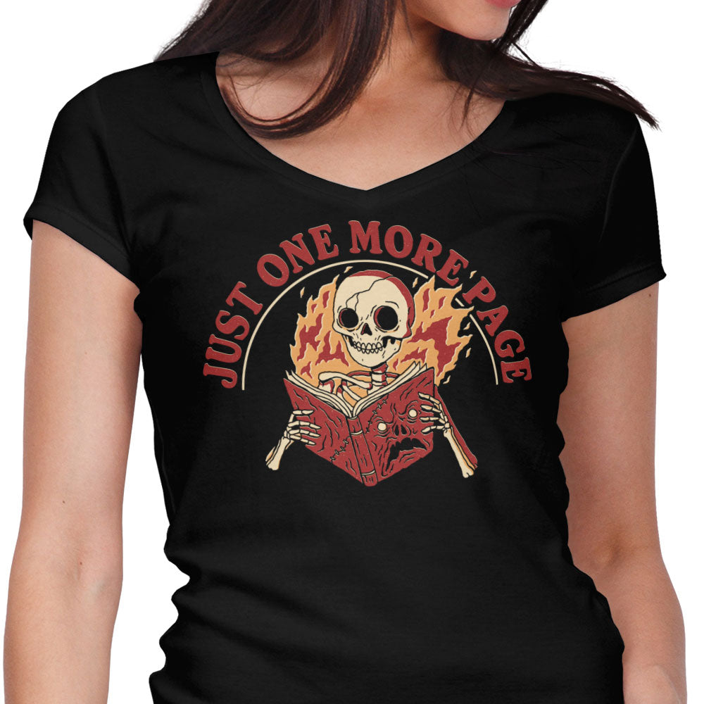 Just One More Page Women's V-Neck - Adult & Kids T-Shirts, Sweatshirts & Hoodies apparel design preview 1
