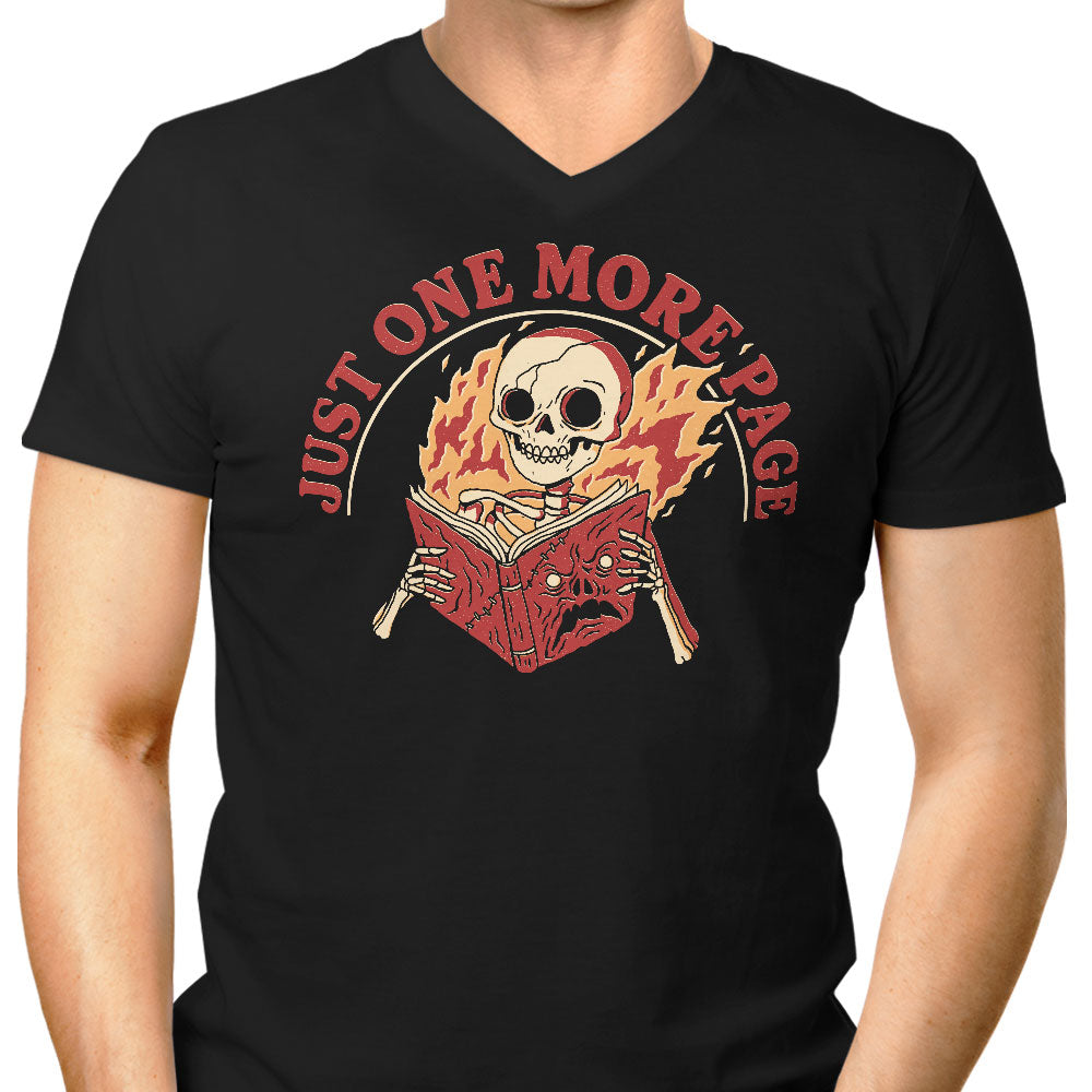Just One More Page Men's V-Neck - Adult & Kids T-Shirts, Sweatshirts & Hoodies apparel design preview 1