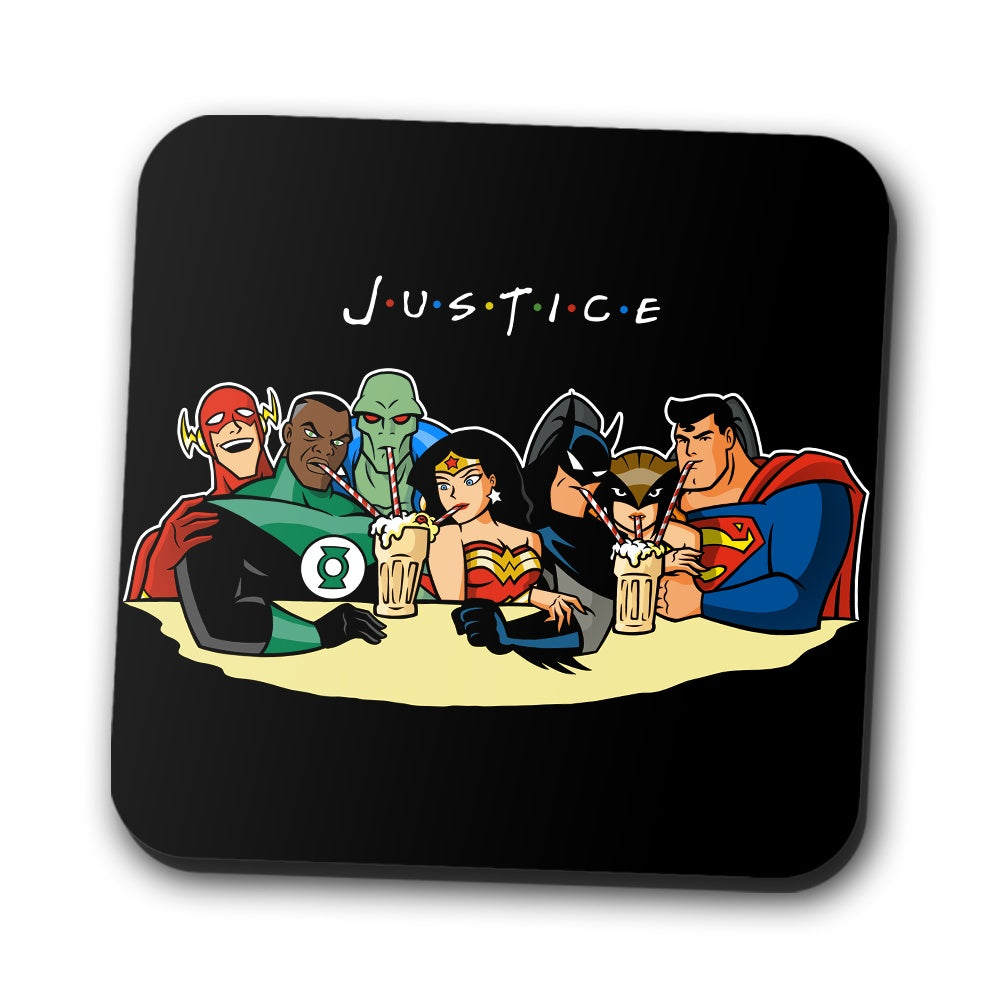 Justice Friends Coasters - Adult & Kids T-Shirts, Sweatshirts & Hoodies apparel design preview 1