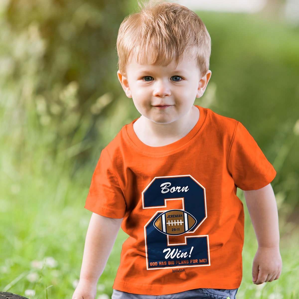 Kerusso Born 2 Win Football Christian Baby Toddler - Adult & Kids T-Shirts, Sweatshirts & Hoodies apparel design preview 1