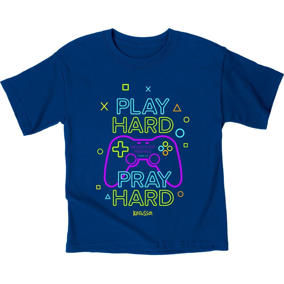 Kerusso Play Hard Pray Gamer Christian Toddler Youth - Adult & Kids T-Shirts, Sweatshirts & Hoodies apparel design preview 1