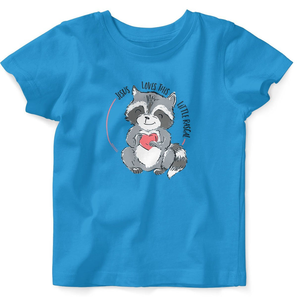 Kerusso Jesus Loves this Little Rascal Raccoon - Adult & Kids T-Shirts, Sweatshirts & Hoodies apparel design preview 2