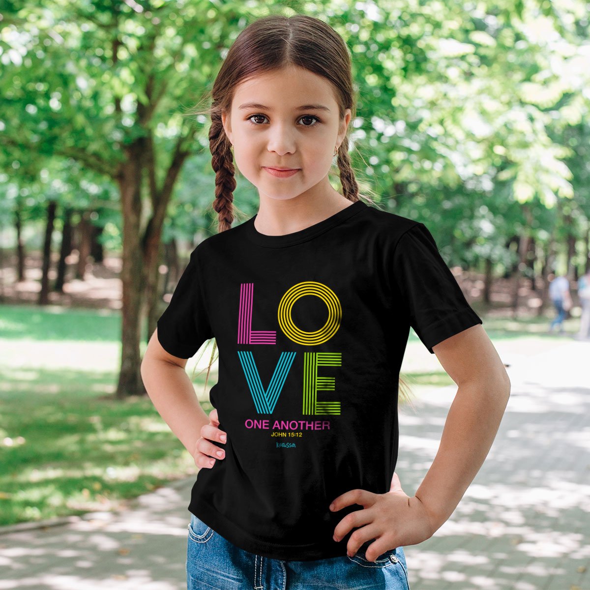 Cherished Girl Love Stripes Christian Toddler Youth - Adult & Kids T-Shirts, Sweatshirts & Hoodies apparel design preview 2